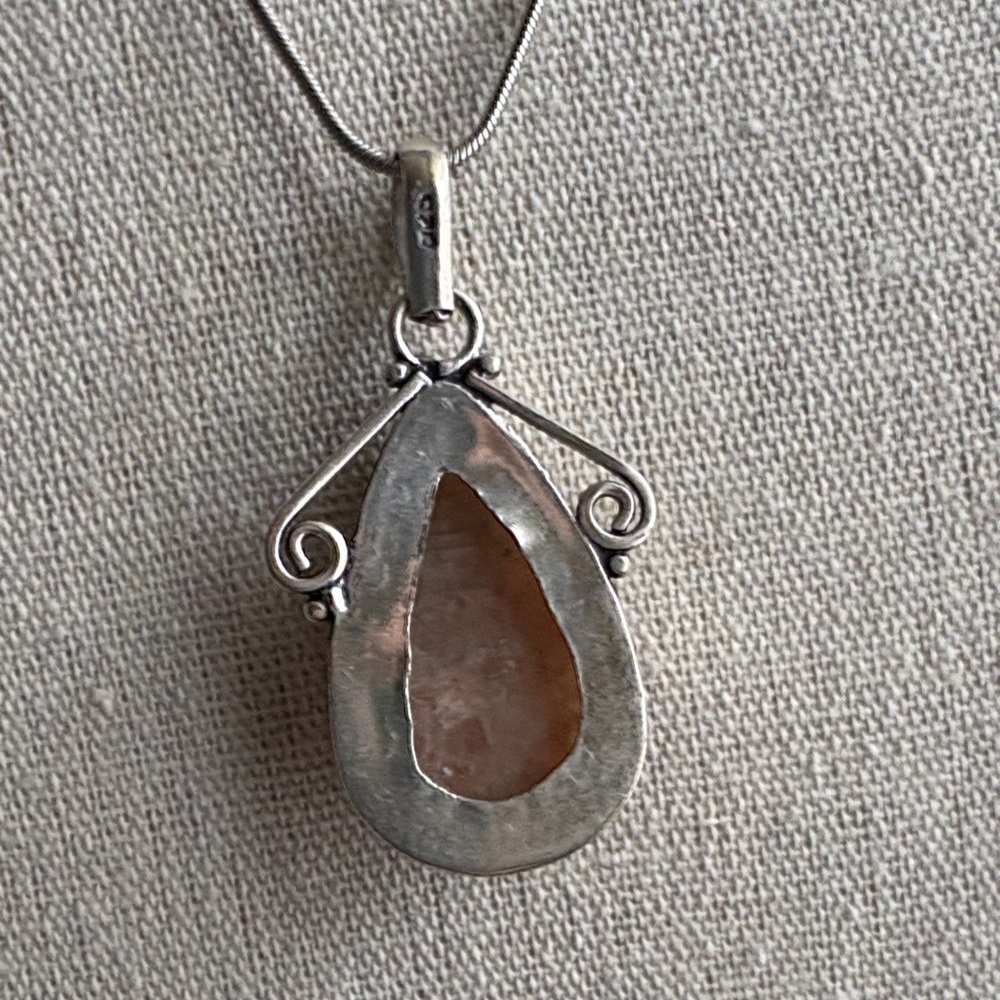 Sunstone Sterling Silver Pendant Necklace - Picture 4 of 5